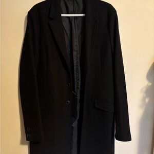 ONLY & SONS Men's Black Julian Trench Long Peacoat